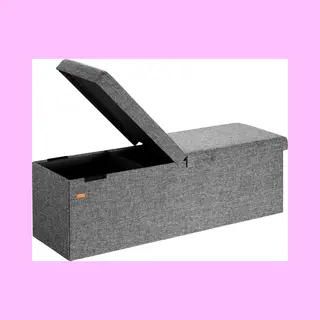 Casaria® Sitzbank Dunkelgrau 115x38x38cm Mit Klappdeckel