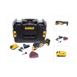 Dewalt Dcs 355 Nt Akku Oszillierer Multitool 18 V Brushless + 1x Akku 2, 0 Ah + Zubehör + Tstak - Ohne Ladegerät