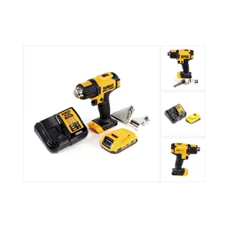 Dce 530 D1 Akku Heißluftpistole 18v 530°c + 1x Akku 2, 0ah + 1x Lader + Flächen- Und Reflektordüse - Dewalt