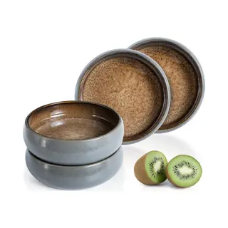 Moritz & Moritz Solid Set Van 4 Kleine Kommen - 300 Ml - Aardewerk Voor Dessert, Snack, Soep, Salade, Ijs, Tapas En Antipasti