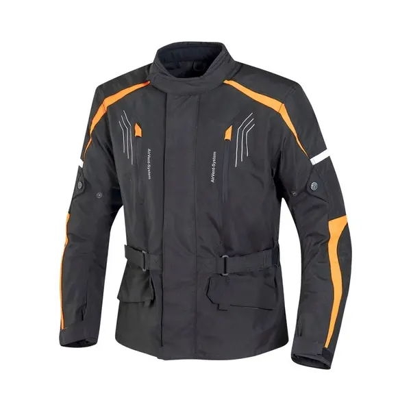 Gms Dayton Zwarte Oranje Textiele Motorjas - Maat L - Jas thumbnail
