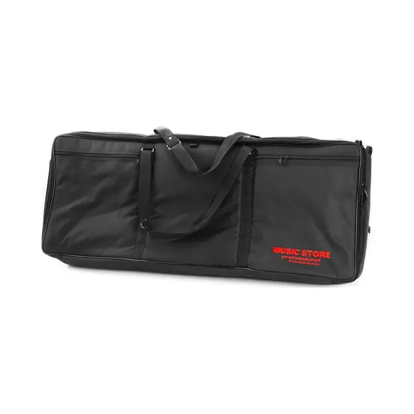 Music Store Piano-Transporttasche (Keyboardtasche Kc-18 Ii 98x39x15cm Schwarz Nylon 20mm Polsterung Zubehörfach Stabile Griffe Reißverschlüsse thumbnail