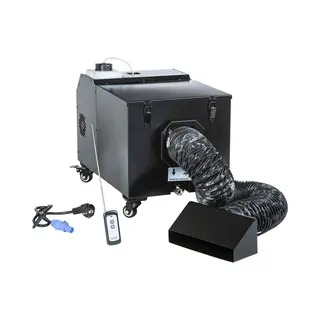 LightmaXX Vega Mini Low Fog Bodennebelmaschine - Kompakt, Wasserbasis, 1250 Watt, 1L Fluidbehälter, 7L Wassertank, Dmx-Steuerbar, Fernbedienung,