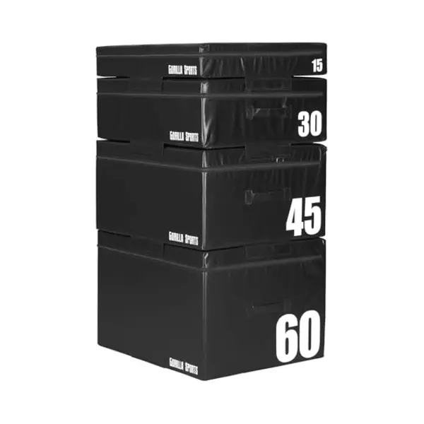 Gorilla Sports Balanceboard Plyo Box - 60/45/30/15cm, Einzeln/Set, Soft - Jump Box, Sprungbox thumbnail
