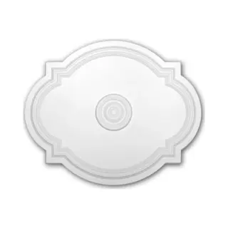 Profhome Decor - Rosette Profhome 156008 Deckenelement Zierelement Jugendstil Weiß 54 X 44 Cm