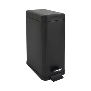 Svita Mülleimer STM10, Treteimer, Softclose-Funktion, 18L, Pulverbeschichteter Stahl, Schwarz
