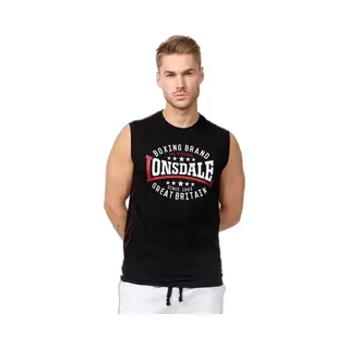 Lonsdale London Herren Slim Fit Tank Top St.Agnes, Black, S, 114758