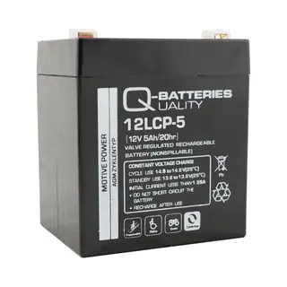 Q-Batteries 12LCP-5 12V - 5Ah Agm Accu Cyclusvast