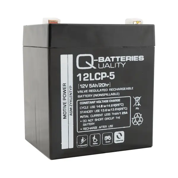 Q-Batteries 12LCP-5 12V - 5Ah Agm Accu Cyclusvast thumbnail