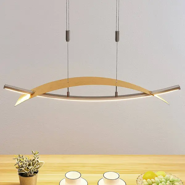 Ceiling Light 'Marija' Dimmable (Modern) In Gold Made Of Metal For E.g. Living Room & Dining Room (1 Light Source, ) From Lucande | Pendant Lighting, thumbnail