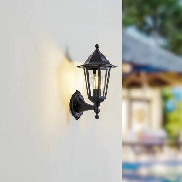 Lindby Außenwandlampe Nane, Laterne, Seewasserfest, E27 thumbnail