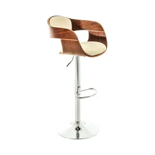 Clp Barhocker Kingston Kunstleder Walnuss/creme