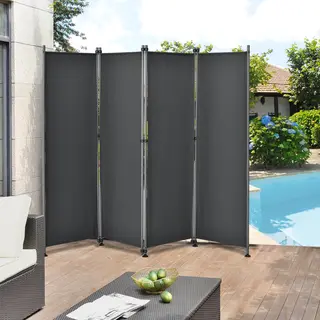Pro.tec Paravent, »Modica« Trennwand Outdoor Sichtschutz 170x215cm Dunkelgrau