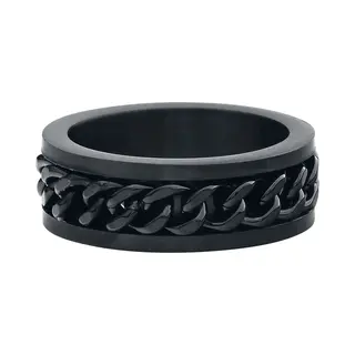EtNox Hard And Heavy Mesh Steel Ring Schwarz
