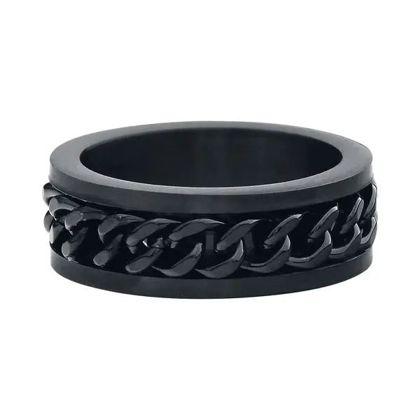 EtNox Hard And Heavy Mesh Steel Ring Schwarz thumbnail