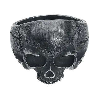 Etnox Skull Head Heren Ring - Zilverkleurig - M