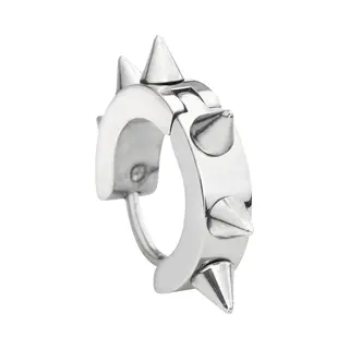 EtNox Hard And Heavy Oorbel - Spikes - Zilverkleurig