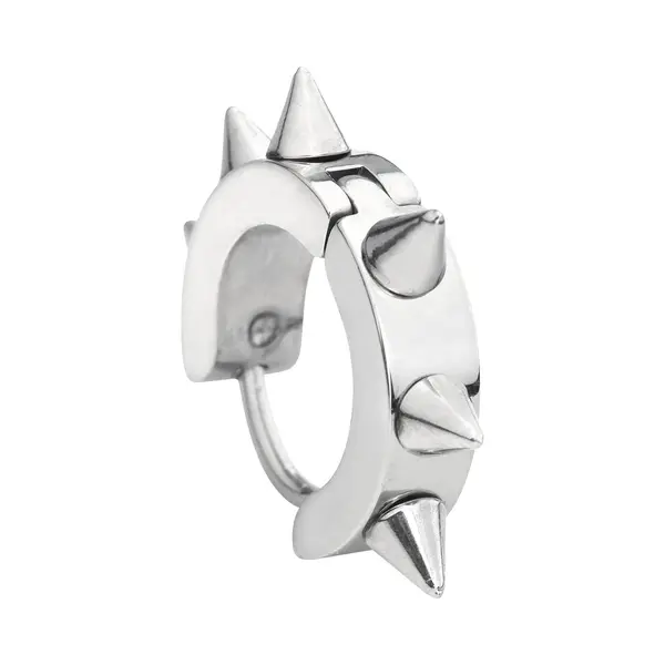 EtNox Hard And Heavy Oorbel - Spikes - Zilverkleurig thumbnail