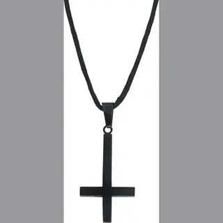 EtNox Kreuz Halskette Schwarz