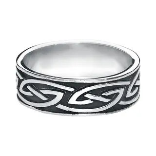 EtNox Keltischer Knoten Ring Silberfarben