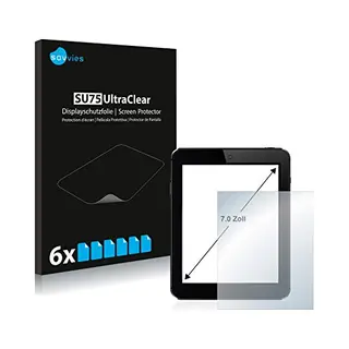 Savvies - Screenprotector Voor Tablets Met 7 Inch-scherm [152.5 Mm X 91.5 Mm, 15, 9] Folie Beschermfolie Transparant 6 Stuks