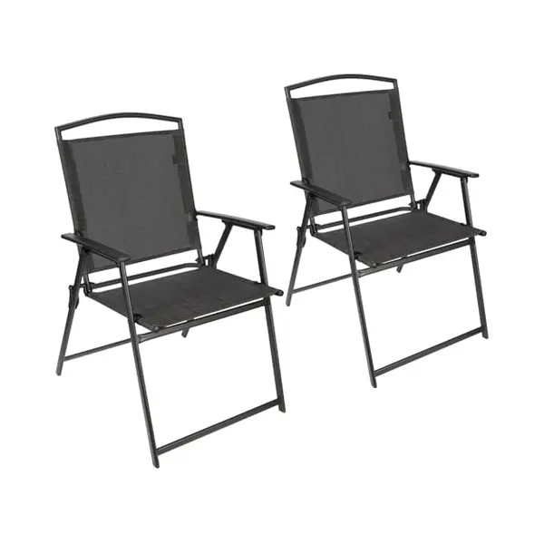 Brubaker 2er Set Gartenstuhl Bergamo - Campingstuhl Bis 100 Kg - Wetterfest Und Platzsparend - Balkonstuhl Klappbar - Klappstuhl Für Camping Garten thumbnail