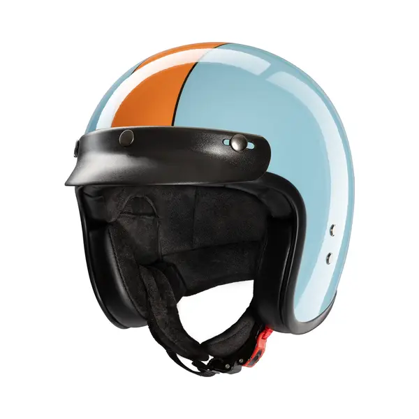 Kochmann Redbike Redbike Rb-801 - Retro Jethelm - Gasoline - Maat Xs - Scooterhelm - Gulf Kleuren - Ook Voor Brommer, Motor En Snorfiets - Ece 22.06 thumbnail
