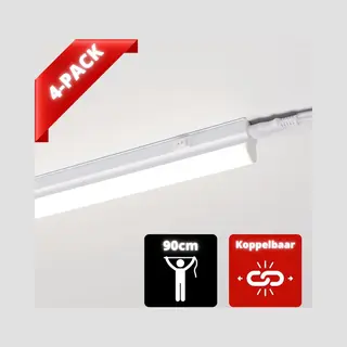 Proventa Led Keukenverlichting 90 Cm - Met Schakelaar & Stekker & Koppelstuk - 4 X - Onderbouwverlichting - Keuken Verlichting - Keukenkastverlichting