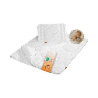 Sleepling Kinderbettdecke + Microfaserkissen Babybetten Set, Bettdecke 100 X 135 Cm Und Kopfkissen 40 X 60 Cm, Füllung, Kunstfaser, Bezug, 100%