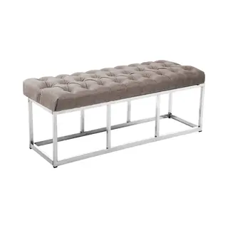 Clp Amun Zitbank - Rvs - Stof Taupe 120 Cm