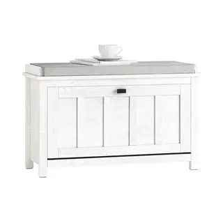 SoBuy Shoe Storage Bench Shoe Cabinet With Flip Drawer Seat Cushion For Hallway Bedroom Entrance - Hidden Storage, Removable Soft Padding, Holds