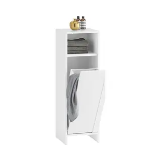 SoBuy BZR161-W Waskast Met Waszak, Opvouwbaar, Ca. 30 X 97 X 30 Cm, Wit