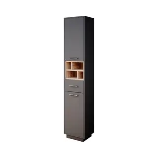 Vicco Bathroom Cabinet Beatrice, Anthracite, 38 X 190 Cm, For Storing Bathroom Accessories And Compatible With Beatrice