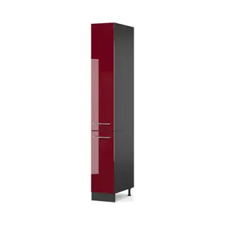 Vicco Hochschrank Fame-Line, Bordeaux Hochglanz/Anthrazit, 30 Cm (1-St)