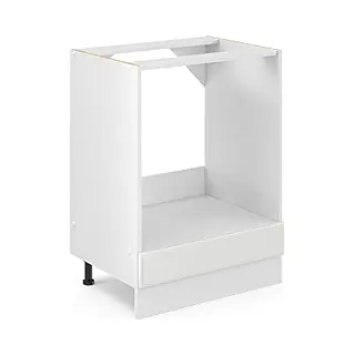 Vicco - Herdumbauschrank R-line, Weiß Landhaus, 60 Cm Ohne Arbeitsplatte