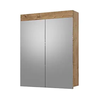 Vicco - Badspiegelschrank Luna, Eiche Wotan, 60 X 77 Cm