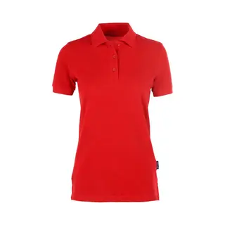 Hrm Damen Heavy Polo, Rot, Gr. 2XL I Premium Polo-Shirt Damen Aus 100% Baumwolle I Basic Polohemd Bis 60°C Waschbar I Hochwertige & Nachhaltige