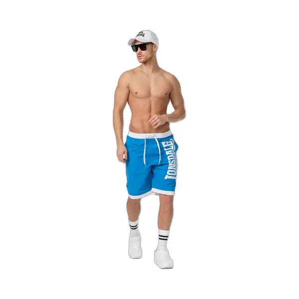 Lonsdale Herren Clennell Beachshorts, Black/Olive, 3XL thumbnail