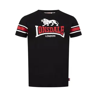 Lonsdale Men's Hempriggs T-Shirt, Black/Red/White, Xl