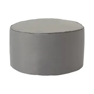 Lumaland Indoor Outdoor Poef Beanbag Stool Hocker 45cm X 25cm Waterafstotend - Zilvergrijs