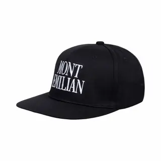 Mont Emilian "Dijon"| 100% Katoen | Zwart Petje | Snap Back | Pet | One Size | Zwart