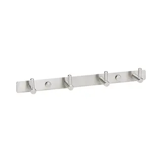 Sotech Garderobenhaken Kara Edelstahl Als Einzelhaken Oder Hakenleiste Mit 4/6/8 Haken Garderobenleiste Wandhaken Wandgarderobe, Größe Wählbar (4 Haken -