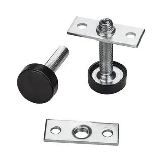 10 Stuks Sotech Stelvoetjes M8 X 40 Mm (Totale Lengte Incl. Vloerglijders, 45 Mm) Met Montageplaat Instelschroef Meubelschroef