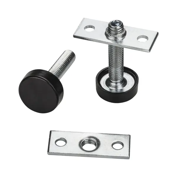 10 Stuks Sotech Stelvoetjes M8 X 40 Mm (Totale Lengte Incl. Vloerglijders, 45 Mm) Met Montageplaat Instelschroef Meubelschroef thumbnail