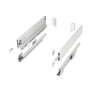 So-tech - Schubladensystem Junker Slim Weiß H, 84 Mm Softclose Bis 40 Kg Belastbar Mit 13 Mm Schlanken Schubladenzargen - Nennlänge 550 Mm