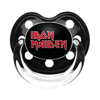 Iron Maiden Iron Maiden Logo Baby's Dummy Black Red