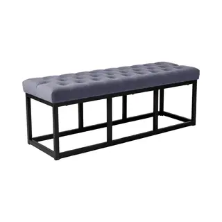 Clp Sitzbank Polson Samt Schwarz Grau 120 Cm