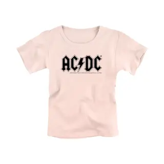 Ac/Dc T-shirt - Metal-Kids - Logo - 92 Tot 164 - Voor Kinderen - Lichtroze