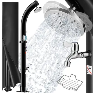 monzana® Solardusche Bow Schwarz 20L
