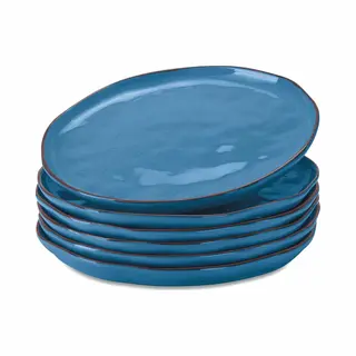 Loberon Bord Set Van 6 Biarré Blauw